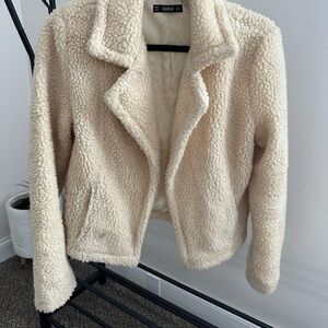 SHEIN Beige Teddy Jacket